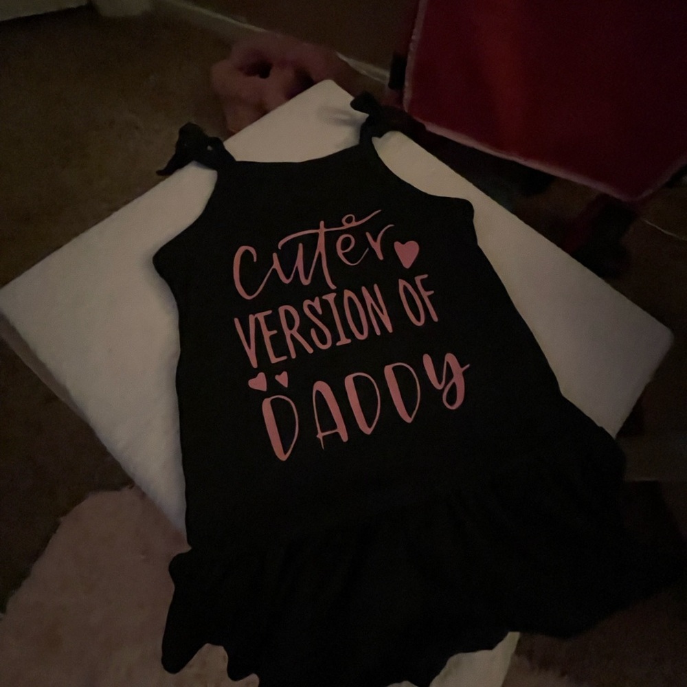 SHEIN Black Dress with Pink Lettering
